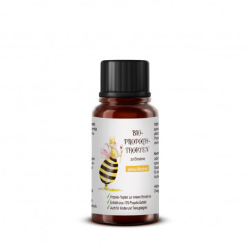Propolisetiketten auf Tropfflasche 20 ml für Propolistinkturen