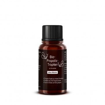 Propolisetiketten auf Tropfflasche 20 ml für Propolistinkturen
