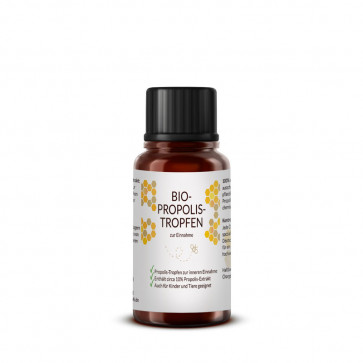 Propolisetiketten auf Tropfflasche 20 ml für Propolistinkturen