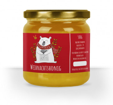 Großes Etikett "Bärenfreunde" auf Glas