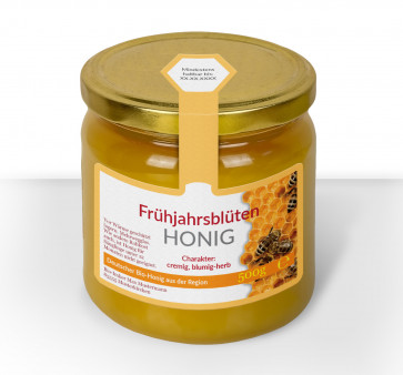Gewährverschluss Etikett Bienenfleiss in Dunkelgelb