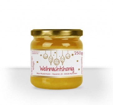 Kleines Etikett "Stiefelchen" auf Glas