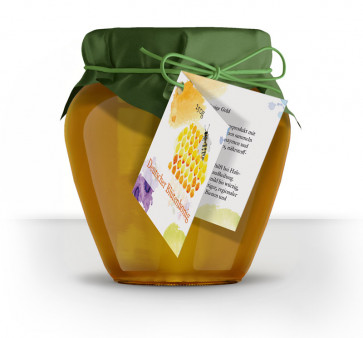 Geschenkanhänger als Klappkarte im Design "Aquarell Wabe"