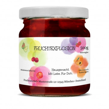 Konfitürenetiketten "Fruchtexplosion"