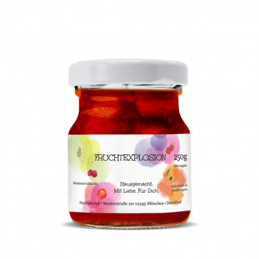 Kleine Konfitürenetiketten "Fruchtexplosion"