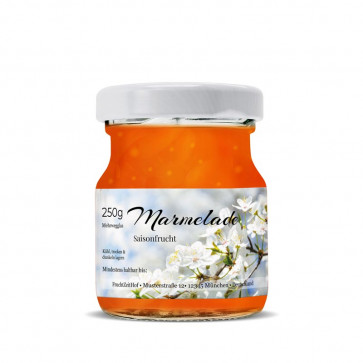 Kleine Konfitürenetiketten "Saisonfrüchte"