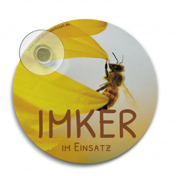 Hinterglasplakette "Imker-im-Einsatz"
