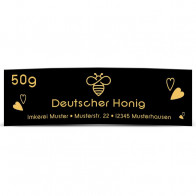 Mini-Honigglasetiketten "Goldbiene"