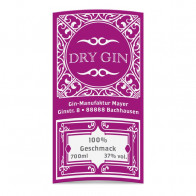 Flaschenetiketten "Klassik Gin"