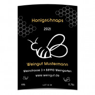 Flaschenetiketten "Herzbiene"