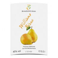 Flaschenetiketten "Williamsbirne"