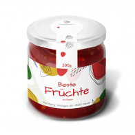 Kleine Gewährverschlussetiketten "Free" mit runder Deckellasche