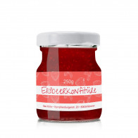 Kleine Konfitüren-Etiketten "Erdbeertanz"