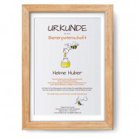 Bienenpatenschaft-Urkunde "Honigsammlerin"