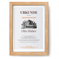 Bienenpatenschaft-Urkunde "Bienenhaus"