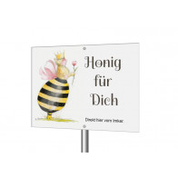 Werbeschild „Bienenkönigin“ (editierbar)