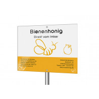 Werbeschild „Bienenhonig“ (editierbar)
