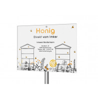 Werbeschild „Blumenbeute“ (editierbar)