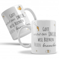 Keramiktasse "Bienen brauchen Helden"