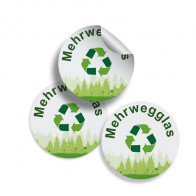 Rundes Etikett Ø 25 mm "Mehrwegetikett Natur" (Lagerprodukt)