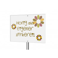 Werbeschild „Flowerpower“ (Lagerprodukt)