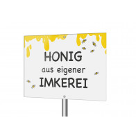 Werbeschild „Frischer Honig“ (editierbar)