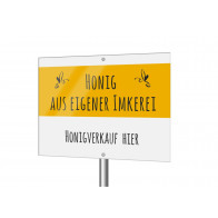 Werbeschild „Blütenhonig“ (Lagerprodukt)