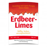 Flaschenetiketten "Erdbeer"