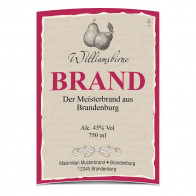 Flaschenetiketten "Birnen-Meisterbrand"