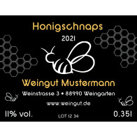 "Herzbiene" Etiketten im Wunschformat