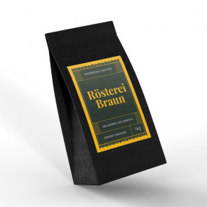 Große Kaffeeetiketten "Crema"- Vorderseite
