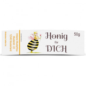 Mini-Etikett "Bienenkönigin" von Helme Heine