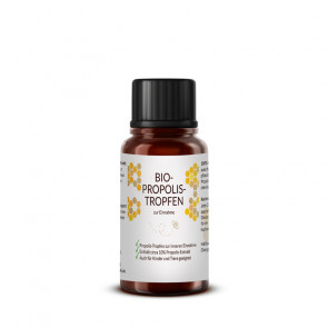 Propolisetiketten auf Tropfflasche 20 ml für Propolistinkturen