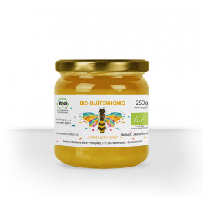 Kleine Honigetiketten "Sparkling Bee" in Weiß auf Honigglas