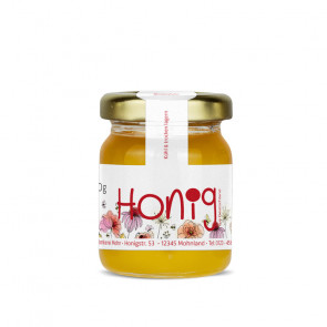 Mini-Gewährverschlussetiketten "Poppy" für 50g Honiggläser