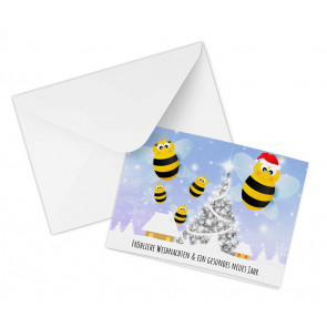 Karte "Weihnachtsbiene"