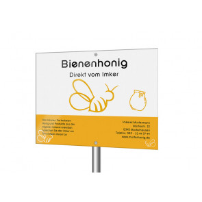 Werbeschild „Bienenhonig“ (editierbar)