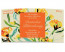 Etiketten "Aquarell-Flower" (orange) auf cremefarbigen Leinenstrukturpapier