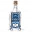 Gin-Etiketten "Klassik Gin" in Blau auf Flasche
