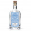 Gin-Etiketten "Klassik Gin" in Hellblau auf Flasche