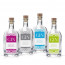 Flaschenetiketten "Pure Gin" auf Flaschen
