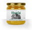 Etikett "Bienenhaus" in Grün auf Honigglas