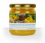 Honigglas-Etiketten "GoldenHoney" (blau) auf weißem Papier