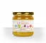 Designer-Honigglasetikett "Happy Flowers" auf Glas