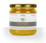 Etikett "Bee Stripes" in Grau auf 500g Honigglas