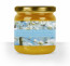 Honigglas-Etikett "Blue Bee" in hellblau
