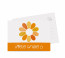 Grußkarten "Flowerpower" orange
