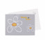 Grußkarten "Kreideblatt" gelb