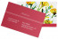 Visitenkarten "Aquarell-Flower" rot