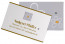 Visitenkarten "Kreideblatt" braun